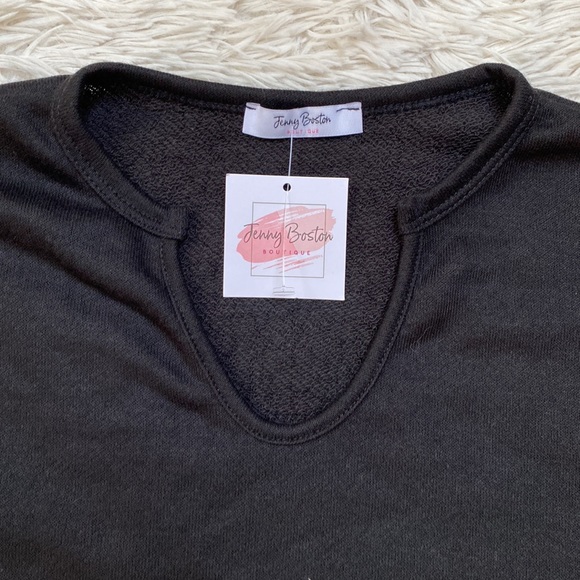 Jenny Boston Catch You L8er Crewneck Sweatshirt π Black - Picture 9 of 14